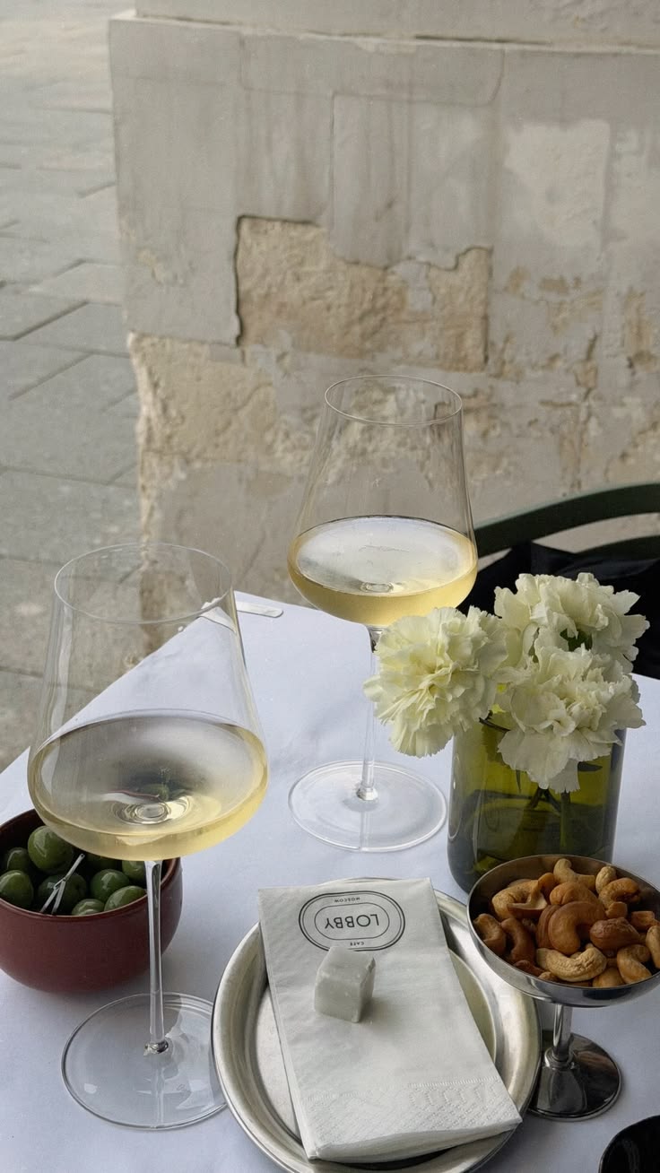Wine glass detail in a warm interior