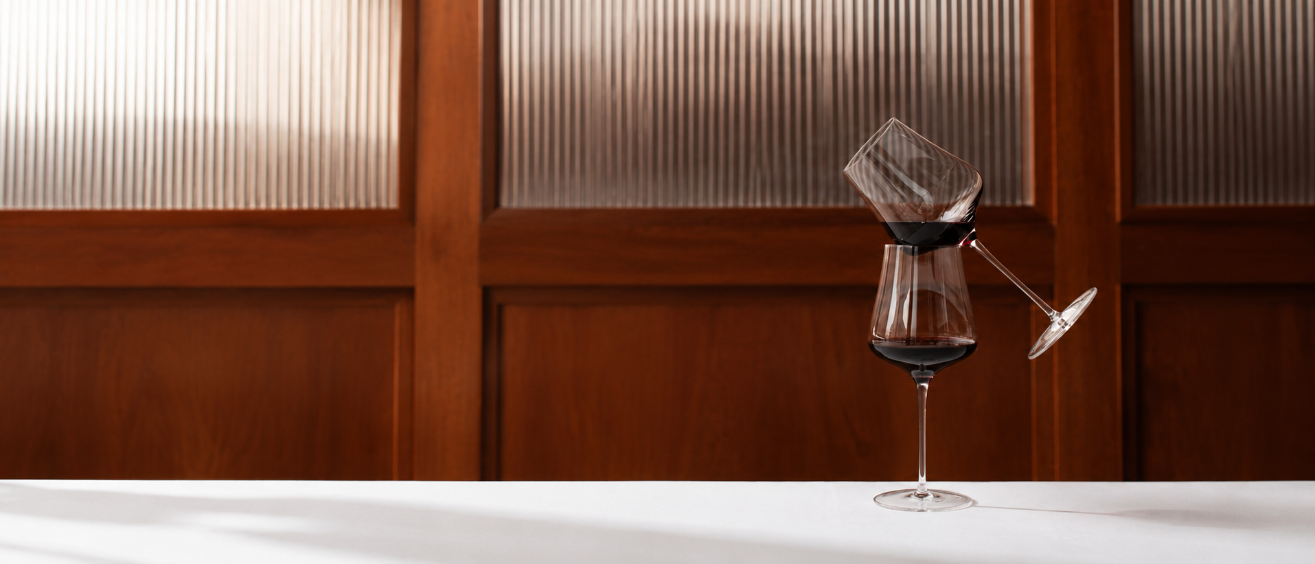 Elegant carafes and decanters arranged for refined serving